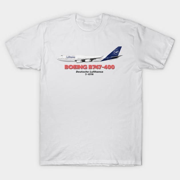 Boeing B747-400 - Deutsche Lufthansa T-Shirt by TheArtofFlying